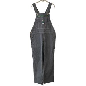 NWT Liberty Hickory Stripe Bib Overall Blue White Size L Large 10/12